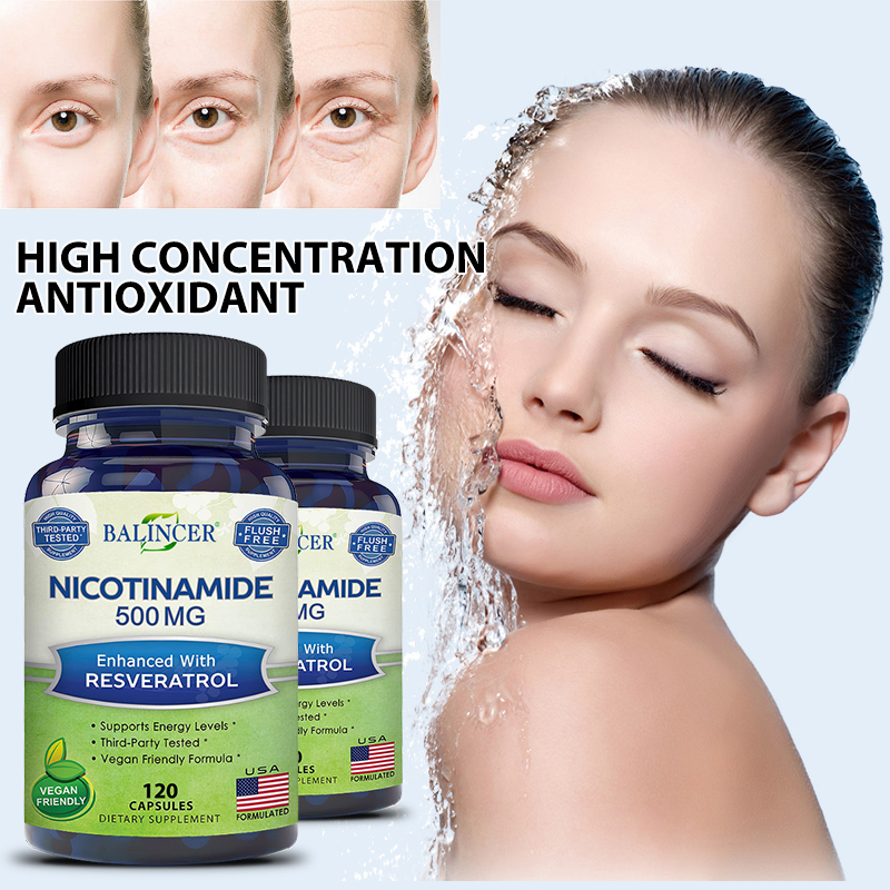 Resveratrol Capsule Anti Aging - نيكوتيناميد مع ريسفيراترول - فيتامين ب3