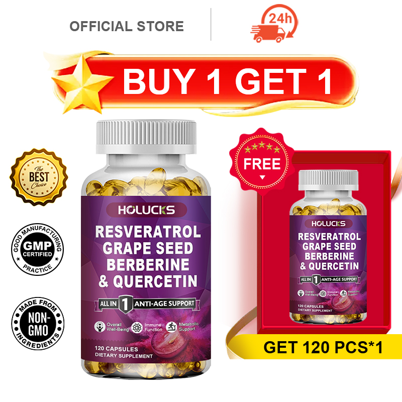 Resveratrol Capsule Anti Aging - اشترِ واحدة واحصل على واحدة مجانًا!
