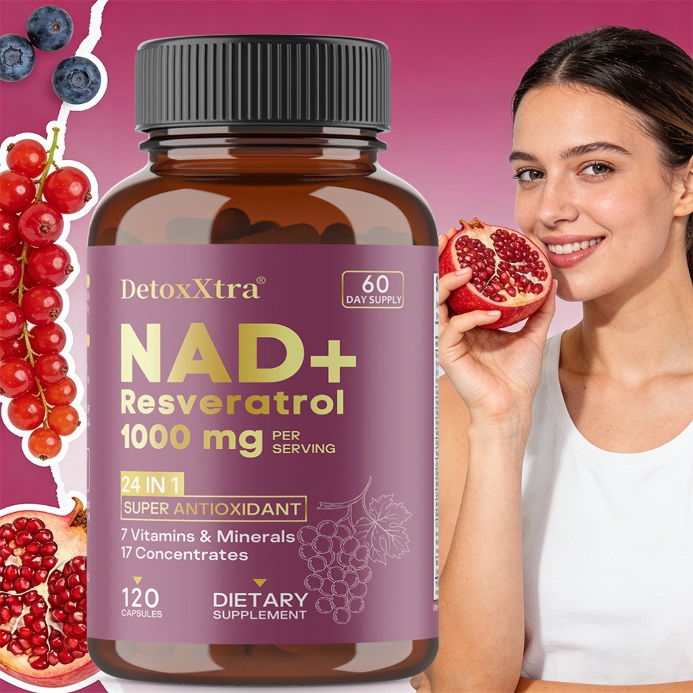 Resveratrol Capsule Anti Aging - مكملات NAD+ ريسفيراترول - تعزز حيوية