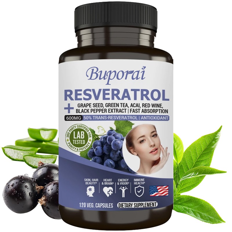 Resveratrol Capsule Anti Aging - كبسولات ريسفيراترول - مضادة للأكسدة، مضادة