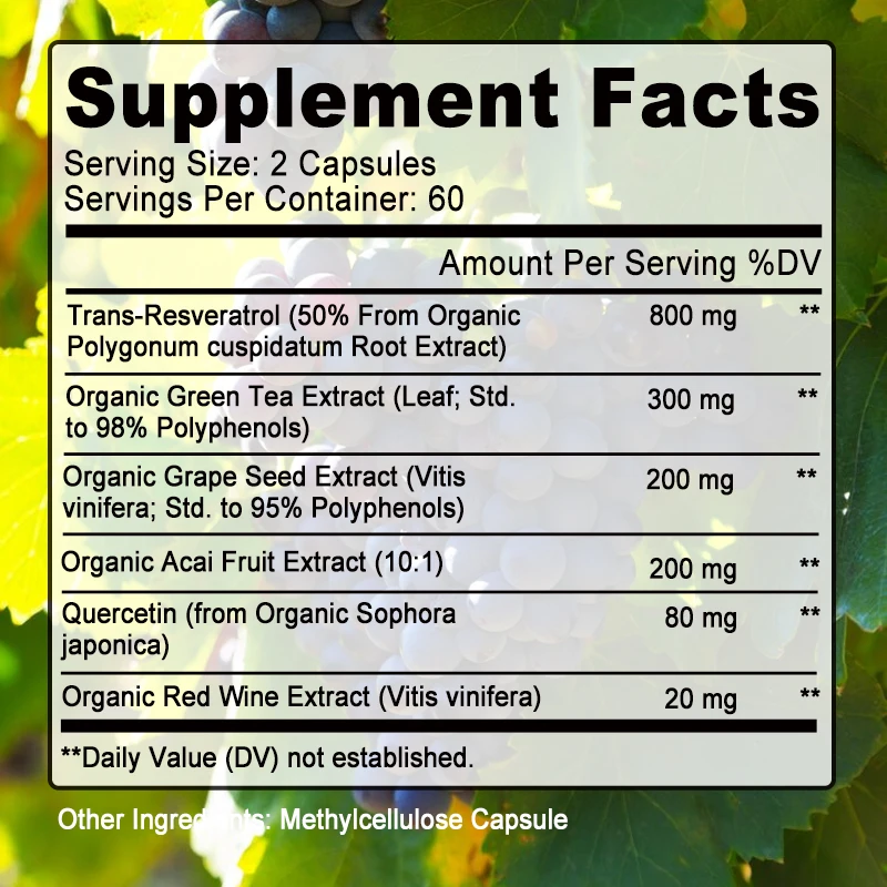 كبسولات ريسفيراترول - تدعم الق - مراجعة Resveratrol Capsule Anti Aging وسعره