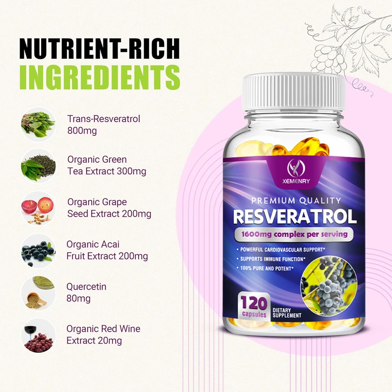 كبسولات ريسفيراترول - تدعم الق - مراجعة Resveratrol Capsule Anti Aging وسعره
