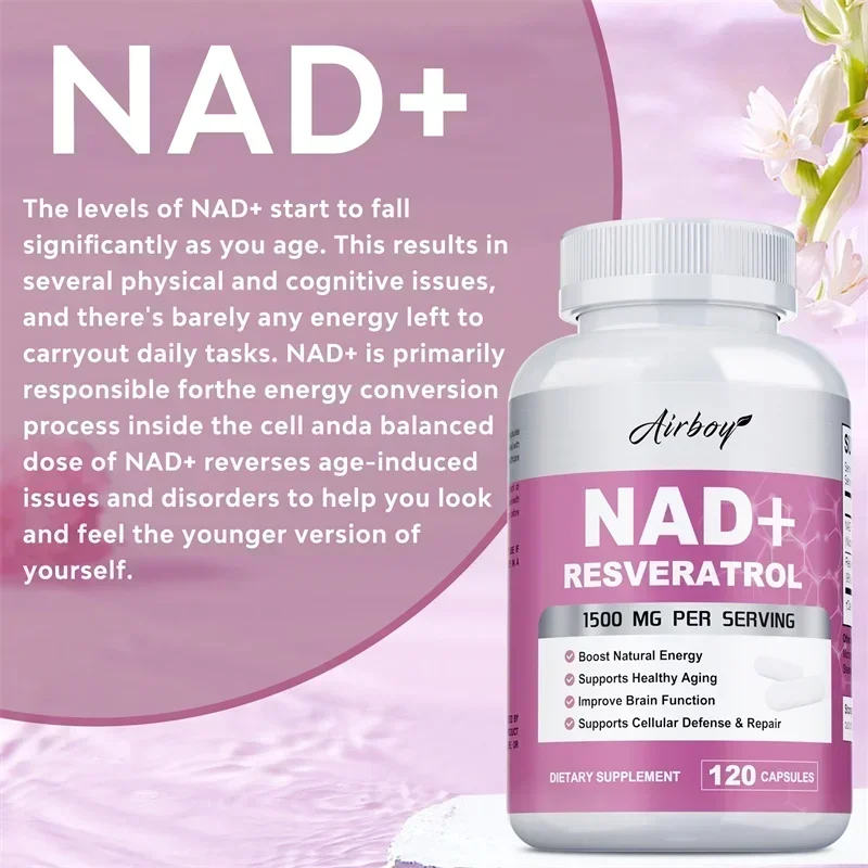 NAD + ريسفيراترول - يدعم إصلاح - مراجعة Resveratrol Capsule Anti Aging وسعره