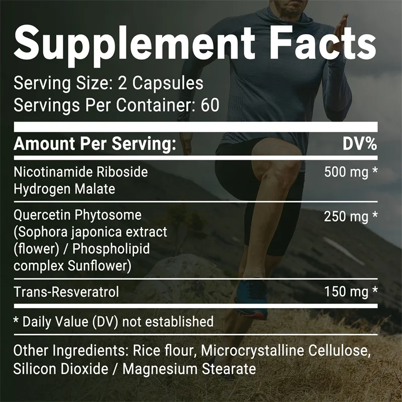 NAD+ نيكوتيناميد ريبوسيد - مضا - مراجعة Resveratrol Capsule Anti Aging وسعره