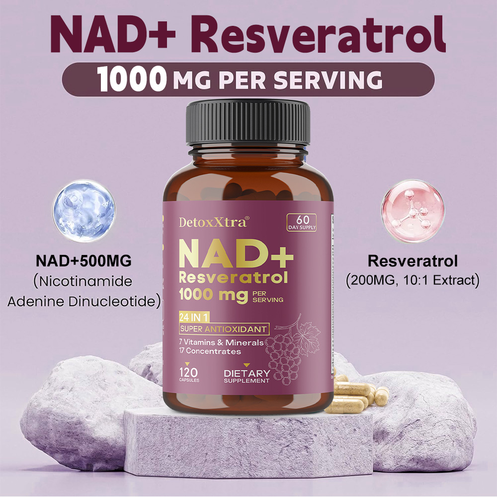 مكملات NAD+ ريسفيراترول - تعزز - مراجعة Resveratrol Capsule Anti Aging وسعره