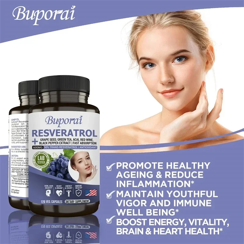 كبسولات ريسفيراترول - مضادة لل - مراجعة Resveratrol Capsule Anti Aging وسعره