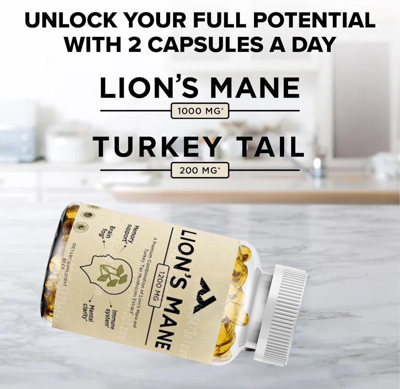 كبسولات مكملات ليون مان مع ذيل - مراجعة Lion Mane Mushroom وسعره